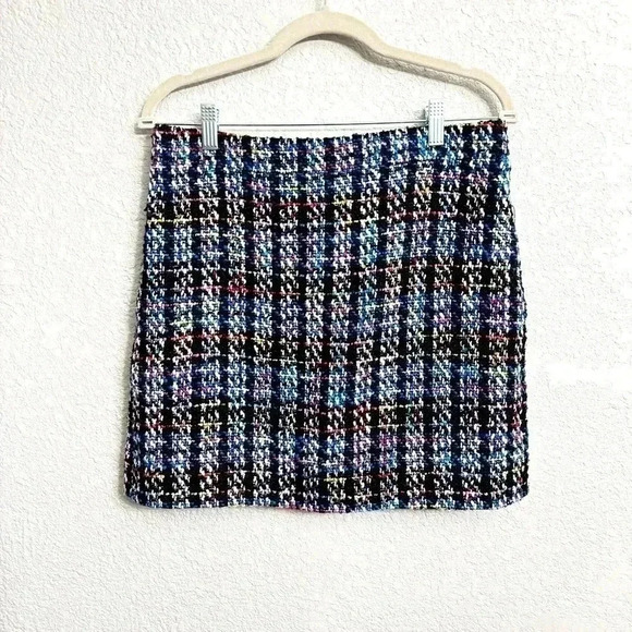 J CREW Multicolored Tweed Mini Skirt - Size 6 - Picture 1 of 7